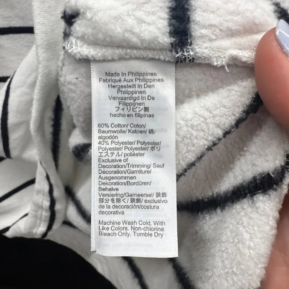 J. Crew Striped Wide Button-Collar Tunic in Cloudspun Fleece